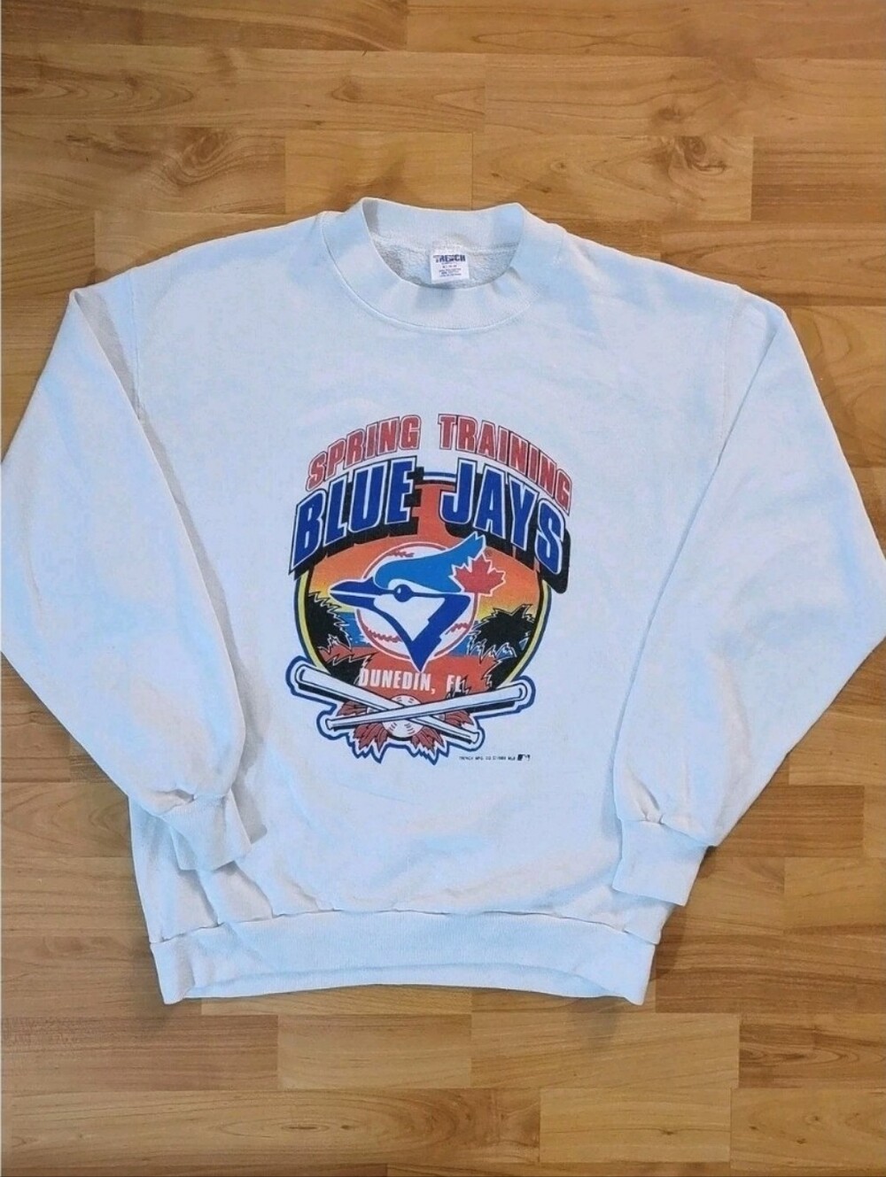 Vintage Toronto Blue Jays 1989 Spring Training White Crewneck Sweatshirt, Medium